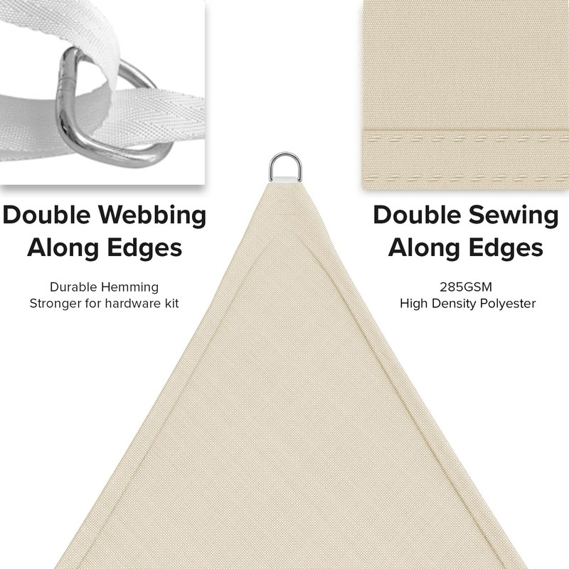 INFRANGE Waterproof 8' x 16' x 17.9' Sun Shade Sail