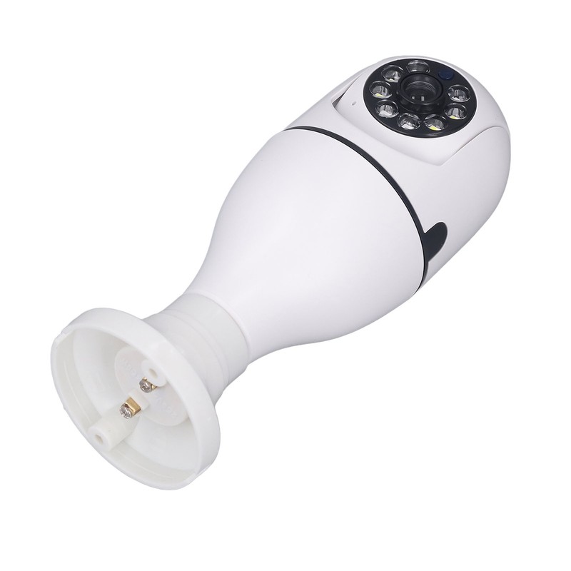Wireless Light Bulb Camera 360 Degree Auto Tracking Recording 2