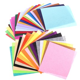 jojofuny 2sets 40 Sheets Colorful DIY Patchwork Fabric Sheets Non Woven Craft Cloths for Sewing Arts Crafts for Creative Projects Birthday Decorations Theme Parties 40sheets*2