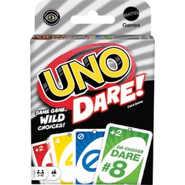 Mattel Games UNO Dare Card Game for Families & Parties Featuring Challenging & Silly Dares from 3 Different Categories