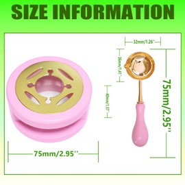 XLWJBES Wax Seal Warmer with Melt Spoon for Melting Sealing Waxing Beads and Strips, Elegant Seals for Letters, Invitations and Crafts, Light Purple