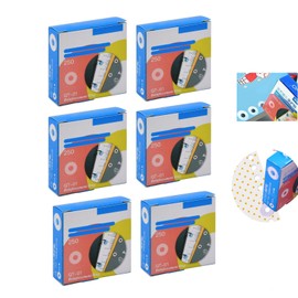 Yeenao Locher-Verstärkungsaufkleber,6 Schutz Reparatur Etiketten für Kleine Mengen,Locher Verstärkungsaufkleber,Minimales Volumen Kleines Volumen,PVC Aufkleber 1500 Lochverstärker Selbstklebend