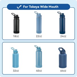 Prurex Replacement Spout Lid for Takeya Wide Mouth 18, 22, 24, 32, 40, 64oz, Water Bottle Lid with Carry Handle - Ideal for Gym & Sport, Leak-Poor
