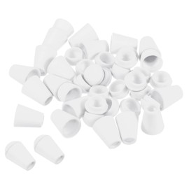 PATIKIL Bell End Stopper, 20 Pack Cord Rope Lock for Drawstring Bag, White