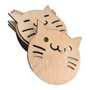 CHIC&CHARM Set of 8 Wooden Cat Coasters - Perfect Decoration