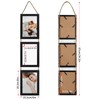 QUTREY 5x7 Collage Picture Frames Black, 6 Openings Vertical Hanging