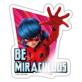 Spreadshirt Miraculous Ladybug Be Miraculous Sticker, 10 x 10 cm, White Glossy