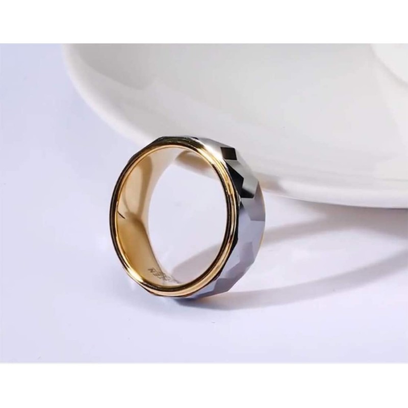Rockyu Jewelry Accessories Tungsten Ring Men's Ring Simple Carbide Durable