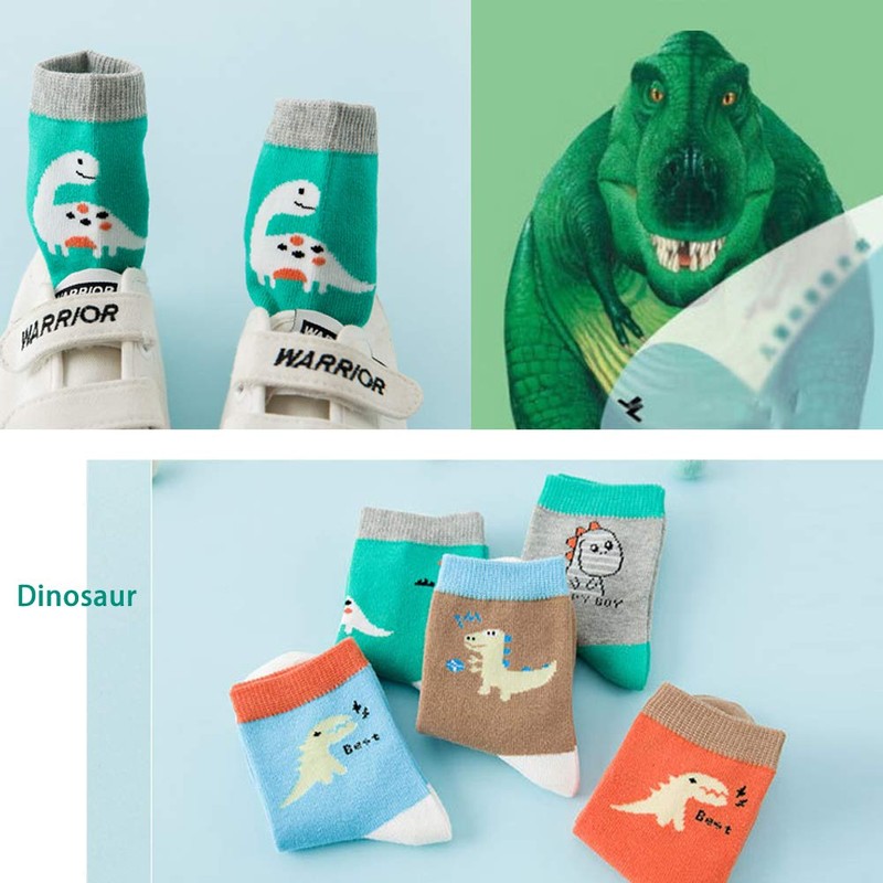 Zumou - Calcetines de algodón para niños pequeños, 5/10 unidades,