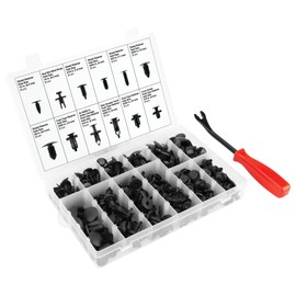 Performance Tool W5259 240Pc Bumper Retainer Clips Car Plastic Rivets Fasteners Push Retainer Kit & Trim Rivet Removal Tool for Fasteners, Car Panel Door Interior, or Window Trim