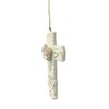 BANBERRY DESIGNS Inspirational Cross - Porcelain with Message Printed on