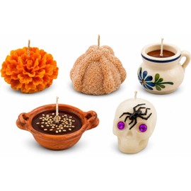 Kit Ofrenda Día de Muertos 5 Velas Artesanales – Velas El Rosario