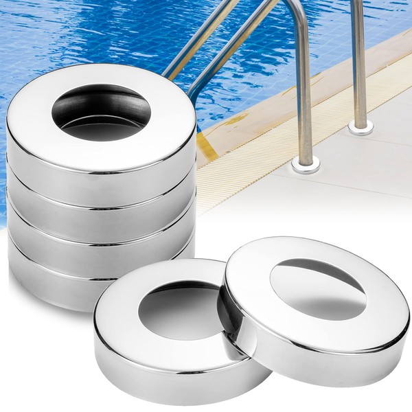 TonGass (6-Pack) Stainless Steel Pool Ladder Escutcheon Plates Fits 1.9"