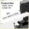 6X Upwinning Aze Label Tape 12mm Compatible with Brother P