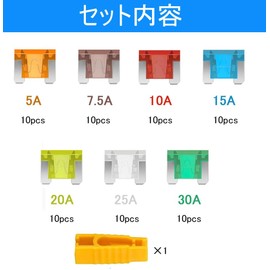 70 Pack Low Profile Fuses 5A 7.5A 10A 15A 20A 25A 30A Car Blade Fuse for Car Truck Motorcycle Electrical Necessities with Fuse Removal Tool