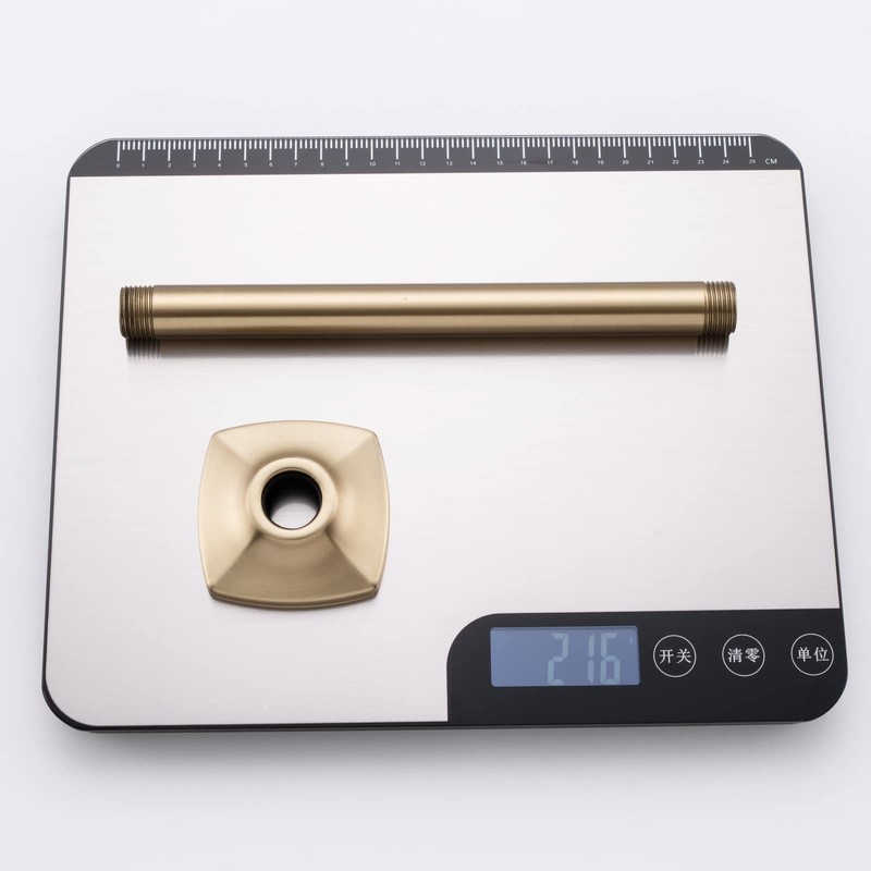 SWHYGER 8 Inch Ceiling Mount Shower Arm and Flange,Straight Arm