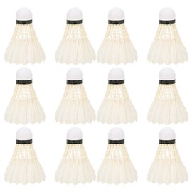 Badminton Shuttlecocks Goose Feather High Speed Badminton Balls for Indoor Outdoor Sports Training Exercise(12pcs)