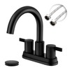 Two Handle 4 inch Black Bathroom Faucet, Bathroom Sink Faucet