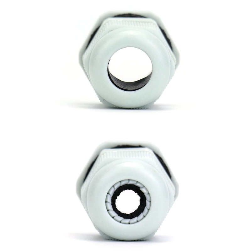 QWORK 20 x Waterproof Plastic Cable Gland Cable Glands M20
