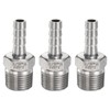 sourcing map 3pcs Stainless Steel Hose Barb Fitting 0.3" (8mm)
