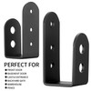 4 Pcs Door Barricade Brackets, Door Barricade Clamps U Brackets,