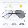 PEEPAI Photochromic Progressive Multifocus Reading Glasses UV400 Aviator Sun Readers