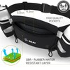Q-RUN Running Hydration Belt, Black, Large 34-50 inches, 10 Oz