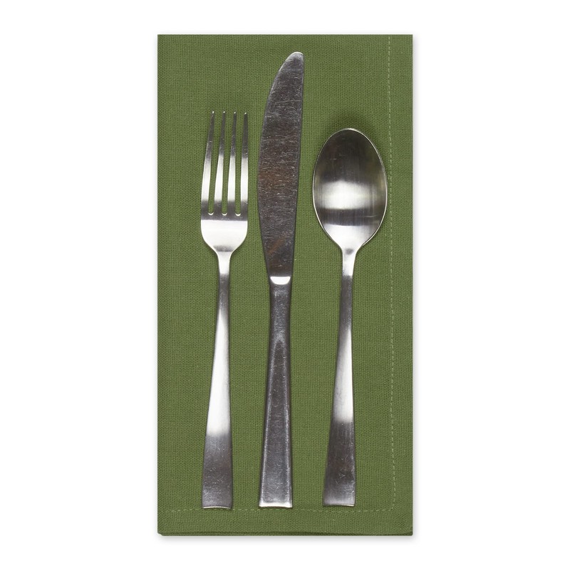 DII Solid Napkin Set Collection, 20x20, Antique Green, 6 Piece