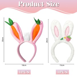 LCIEFKAE 2 Stücke Kaninchenstirnband, Süßes Stirnband, Frisurzubehör, Kreative Dressing -Requisiten, Partykostümzubehör.