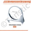 Tanstic 2 x 3 inch U-bolt clamp, exhaust U-clamp, silencer,