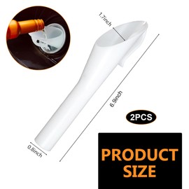 Anyhut 2 PCS Car Capless Gas Tank Funnel, Integrated Design Gas Funnel for Cars, Fuel Funnel Tube Replacment OEM #8U5A-17B068-EB 1782177 1833948 2050651, Compatible with Ford Series Car (White)