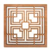 Frank Lloyd Wright Storer Textile Block Hardwood Trivet and Wall