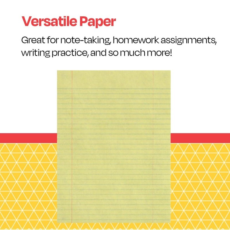 School Smart Composition Paper, Red Margin, 8 x 10-1/2 Inches,