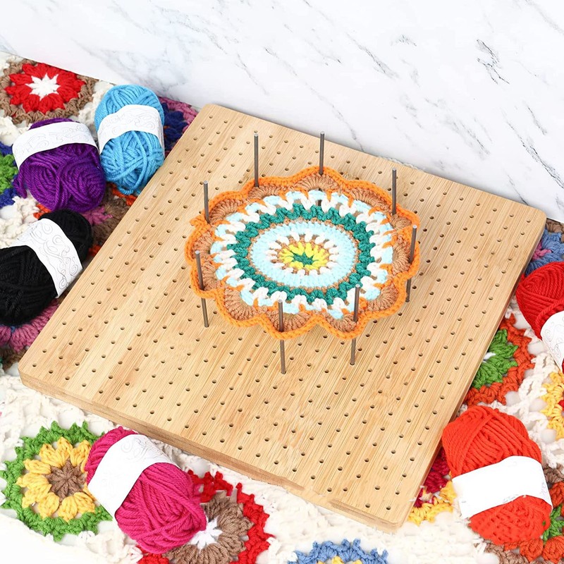 Crochet Blocking Board with 6 Pins 3mm Hole Diameter Tetragonum