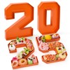2025 Set Cardboard Number for Charcuterie 10.2'' Orange Fillable Tray