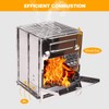 CAMPMAX Large Portable Folding Camping Wood Stove for Outdoor Cooking,