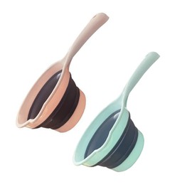 UPKOCH 2 Pcs Folding Water Ladle Collapsible Spoon: Collapsible Scoop Cup Plastic Thicken Water Spoon for Bathing Kitchen Ladles Bathroom Hair Washing