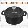 Suttmin 4 Pcs Mini Dutch Oven Small Round Iron Cocotte