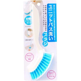 OHE 67870 Bath Brush, White, 10.2 x 2.6 x 3.3 inches (26 x 6.5 x 8.3 cm), Unit Bath, Penetrates into Fine Grooves, Easy to Apply Force