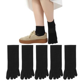 Yazon Women's 5 Toe Socks, Spring and Summer, Ankle Socks, Mesh Cotton, Thin, Five Finger Socks, Summer Use, Breathable, Sweat Absorbent, Minute Finger Socks, Stylish, Women's, Cute, Toe Socks, 5