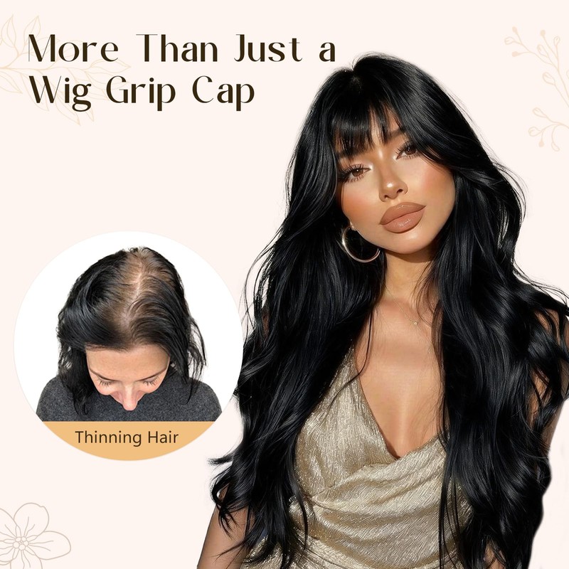 Wig Grip Cap for Lace Front Wigs, Glueless Non Slip