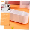 FELTECHELECTR 3-Compartment Cotton Pad Holder Makeup Puff Storage Box Dustproof