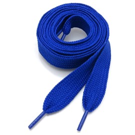 Thick Flat 3/4" Wide Shoelaces Solid Color Strings for All Shoe Types - Sneaker Shoe Laces, Royal Blue, One Size
