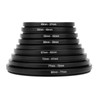 18 Piece Filter Ring Adapter Set All Metal Camera Lens