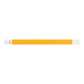 WristCo Goldenrod 3/4" Tyvek Wristbands - 100 Pack Paper Wristbands for Events
