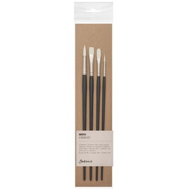 Jacksons : Akoya 4 Brush Set : 2 & 6 Round, 6 Bright, 4 Filbert
