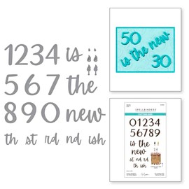 Spellbinders Classy Numbers Etched Dies from The Bougie Birthday Collection by Nina Boettcher