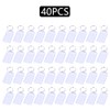 Gotetiso Pack of 40 Key Fobs, Plastic, Writeable White Key