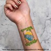 4 x 'Sleeping Hippopotamus' Temporary Tattoos - Water Resistant, Skin-Safe,