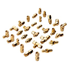 YILIANDUO 30 Type Set SMA Coaxial Adapter Kit SMA to SMA Male Female Converter RF Adapter Plug for WiFi Antenna Goggles FPV Drone Signal Router